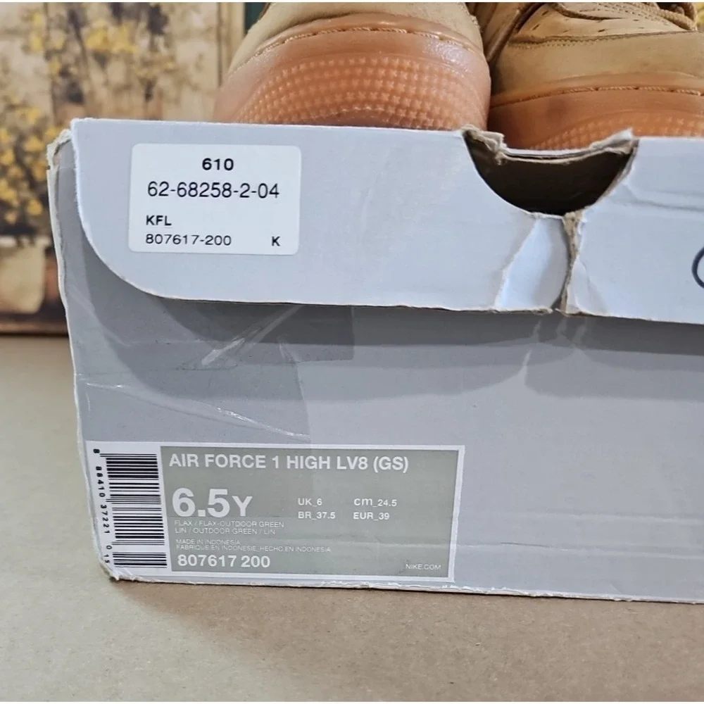 Nike Air Force 1 High 07 Lv8 Sz 10 Flax 2015 In Original Box